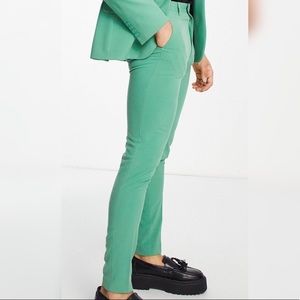 ASOS DESIGN super skinny suit pants in bright green
